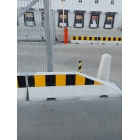 Reflexné lepidlo na súvislé betónové zábrany, pruhy – žlto-čierne, 240×1540 mm