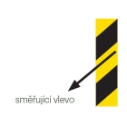 Reflexné výstražné značenie WT-5219 – 50 mm × 25 m, žlto-čierna, smer doľava