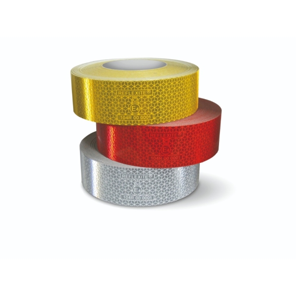 Reflexné značenie nákladných vozidiel a prívesov WT-5218 – polyprepylen, pevná role, červená, 50 mm × 50 m