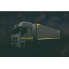 Reflexné značenie nákladných vozidiel a prívesov WT-5218 – polyprepylen, pevná role, žltá, 50 mm × 50 m