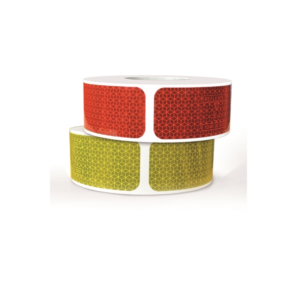 Reflexné značenie nákladných vozidiel a prívesov WT-5218 – polyprepylen, pevné nálepky, červená, 50 mm × 12,5 m