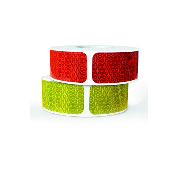 Reflexné značenie nákladných vozidiel a prívesov WT-5218 – polyprepylen, pevné nálepky, červená, 50 mm × 12,5 m