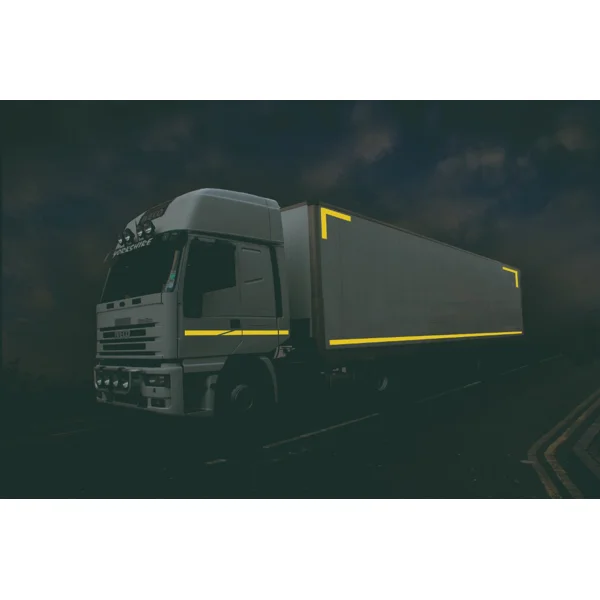 Reflexné značenie nákladných vozidiel a prívesov WT-5218 – polyprepylen, rolka, biela, 50 mm × 12,5 m
