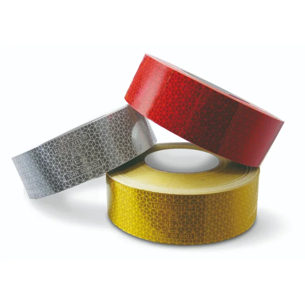 Reflexné značenie nákladných vozidiel a prívesov WT-5218 – polyprepylen, rolka, žltá, 50 mm × 12,5 m