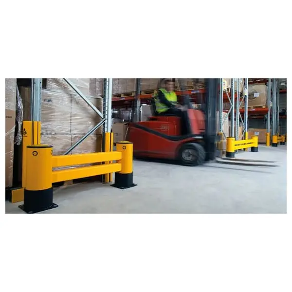 Regálová koncová zábrana A-SAFE, eFlex Double RackEnd Barrier s dvojitým opláštením – 0,8 m