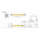 Regálová koncová zábrana A-SAFE, eFlex Single RackEnd Barrier s dvojitým opláštením – 0,6 m