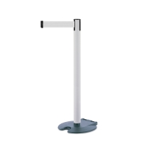 Rollabarrier mobilný stĺpik, biely – biele pásmo 3,65 m