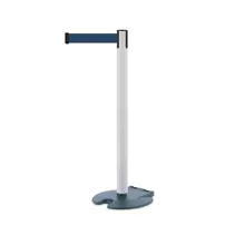 Rollabarrier mobilný stĺpik, biely – tmavomodré pásmo 3,65 m