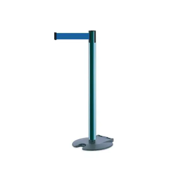 Rollabarrier mobilný stĺpik, zelený – modré pásmo 2,3 m