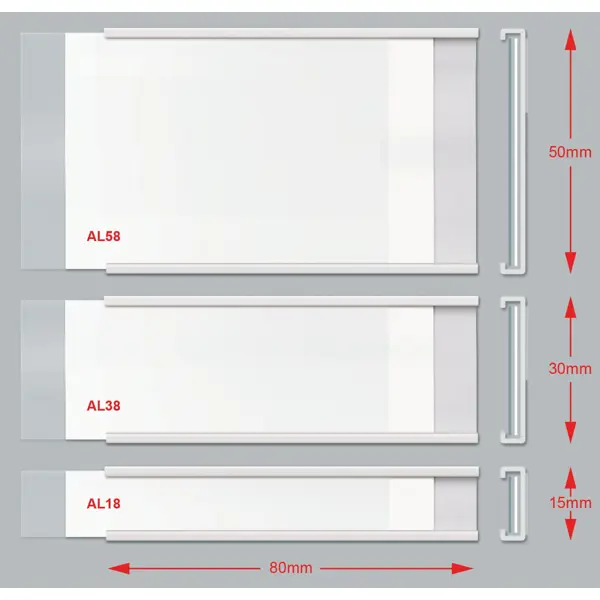 Samolepiaca lišta, držiak regálových štítkov, typ C – 30 mm × 1 m, balenie 10 ks