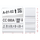 Samolepiaca lišta, držiak regálových štítkov, typ V – 38×200 mm, balenie 10 ks