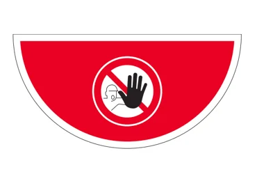 Samolepiace plošné protišmykové značenie (polkruh) – Zákaz vstupu 
