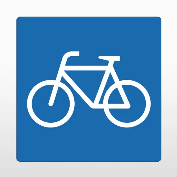 Samolepiace protišmykové značenie na vozovku, Bicykel – PVC, modrá, 400×400 mm