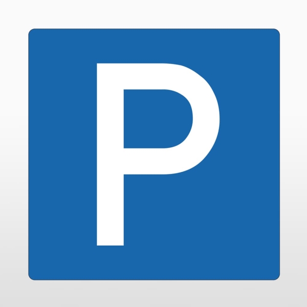 Samolepiace protišmykové značenie na vozovku, Parkovacia plocha – PVC, modrá, 800×800 mm