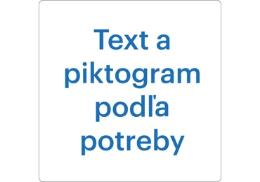 Samolepiace protišmykové značenie na vozovku – PVC, Text a piktogram podľa potreby, biela