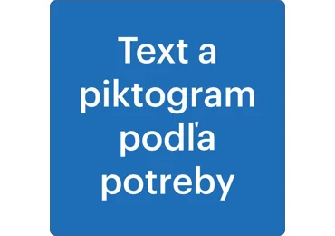 Samolepiace protišmykové značenie na vozovku – PVC, Text a piktogram podľa potreby, modrá