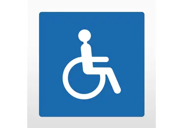 Samolepiace protišmykové značenie na vozovku – PVC, Užívatelia invalidného vozíka, modrá