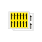 Samolepiace šípky – biely podklad, 6 znakov na karte