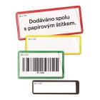 Samolepiace vrecká pre štítky – červená, 30×100 mm, balenie 100 ks