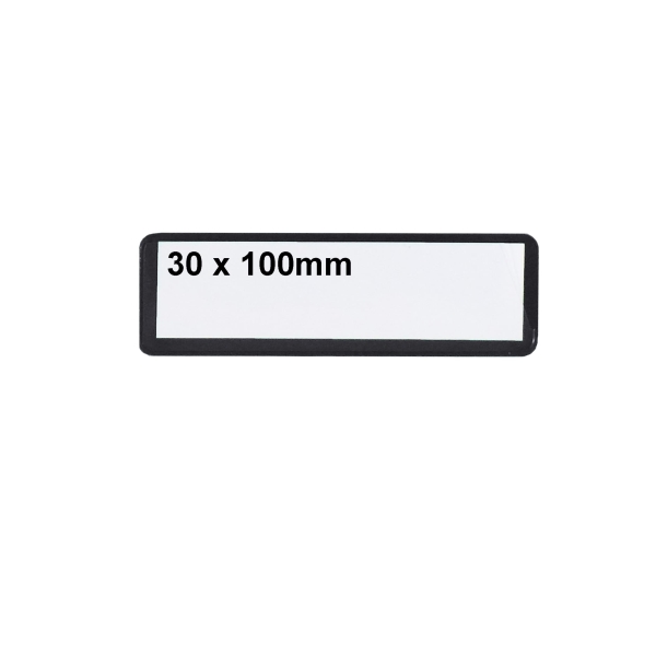 Samolepiace vrecká pre štítky – čierne ,30×100 mm, balenie 100 ks