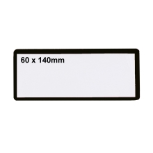 Samolepiace vrecká pre štítky – čierne, 60×140 mm, balenie 100 ks
