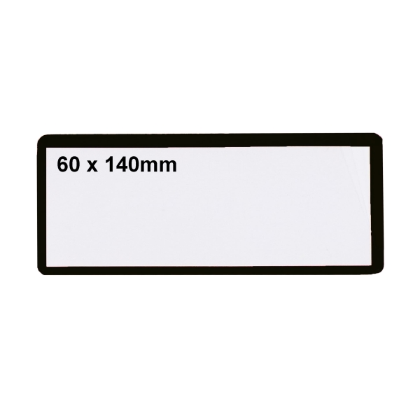 Samolepiace vrecká pre štítky – čierne, 60×140 mm, balenie 100 ks