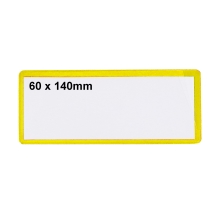 Samolepiace vrecká pre štítky – žltá, 60×140 mm, balenie 100 ks