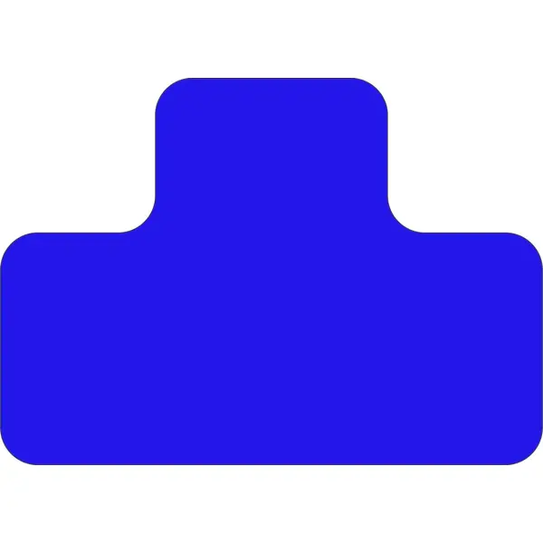 Samolepiace značenie umiestnenia paliet s potlačou WT-7110, tvar ''T'' – polykarbonát, modrá, 125×175×75 mm, balenie 10 ks