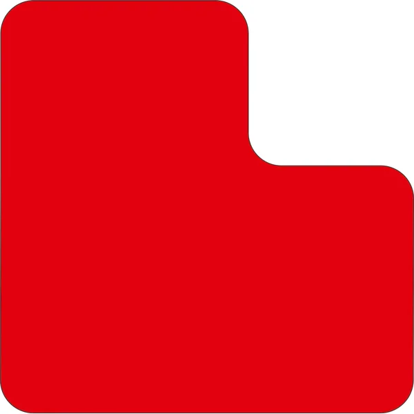 Samolepiace značenie umiestnenia paliet WT-5110, tvar ''L'' – PVC, červena, 125×125×75 mm, balenie 25 ks