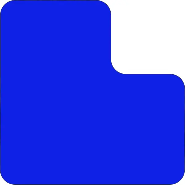Samolepiace značenie umiestnenia paliet WT-5110, tvar ''L'' – PVC, modrá, 125×125×75 mm, balenie 25 ks