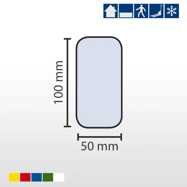 Samolepiace značenie umiestnenia paliet WT-5110, tvar 