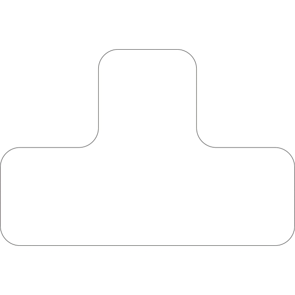 Samolepiace značenie umiestnenia paliet WT-5110, tvar ''T'' – PVC, biela, 100×150×50 mm, balenie 25 ks