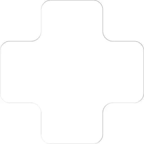 Samolepiace značenie umiestnenia paliet WT-5110 tvar ''X'' – PVC, biela, 175×175×75 mm, balenie 25 ks