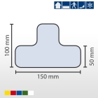 Samolepiace značenie umiestnenia paliet WT-5210 – polyester, červená, 100×150×50 mm, balenie 25 ks