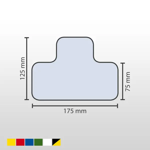 Samolepiace značenie umiestnenia paliet WT-5210 – polyester, červená, 125×175×75 mm, balenie 25 ks