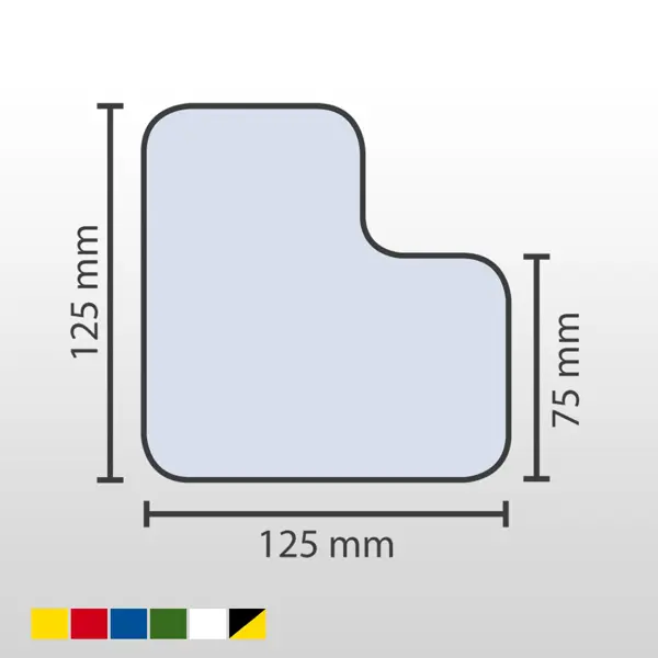 Samolepiace značenie umiestnenia paliet WT-5610, tvar 