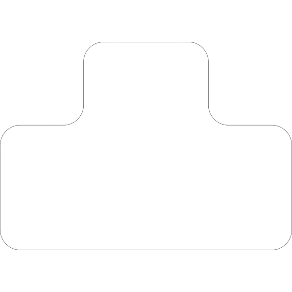 Samolepiace značenie umiestnenia paliet WT-5610, tvar ''T'' – ľahčený hliník, biela, 125×175×75 mm, balenie 25 ks