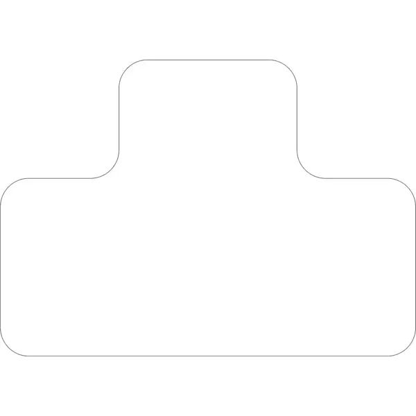 Samolepiace značenie umiestnenia paliet WT-5610, tvar ''T'' – ľahčený hliník, biela, 125×175×75 mm, balenie 25 ks