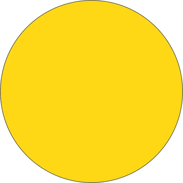 Samolepiace značenie umiestnenia paliet WT-7110, tvar ''kruh' – polykarbonát, žltá, pr. 75 mm, balenie 25 ks