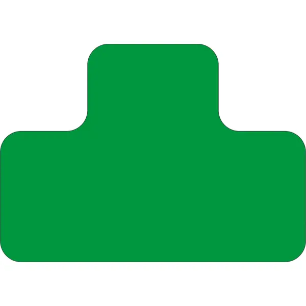 Samolepiace značenie umiestnenia paliet WT-7110, tvar ''T'' – polykarbonát, zelená, 125×175×75 mm, balenie 25 ks