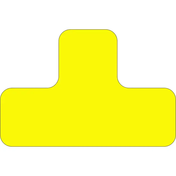 Samolepiace značenie umiestnenia paliet WT-7110, tvar ''T'' – polykarbonát, žltá, 100×150×50 mm, balenie 25 ks