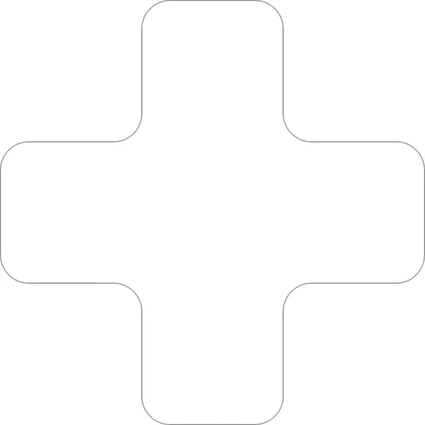 Samolepiace značenie umiestnenia paliet WT-7110 tvar ''X'' – polykarbonát, biela, 150×150×50 mm, balenie 25 ks