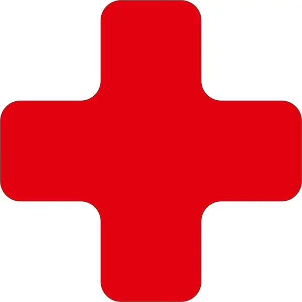Samolepiace značenie umiestnenia paliet WT-7110 tvar ''X'' – polykarbonát, červená, 150×150×50 mm, balenie 25 ks