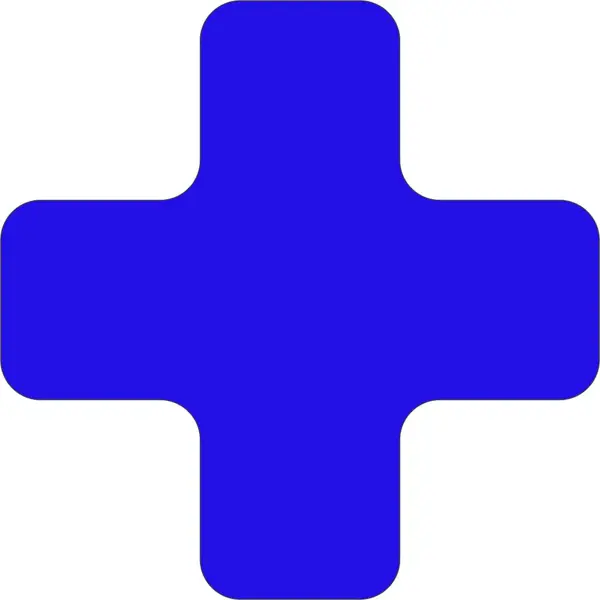 Samolepiace značenie umiestnenia paliet WT-7110 tvar ''X'' – polykarbonát, modrá, 150×150×50 mm, balenie 25 ks