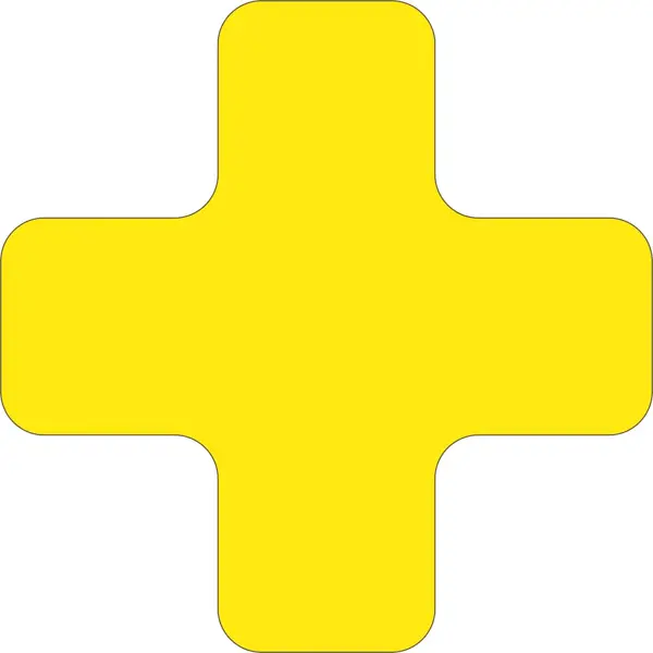 Samolepiace značenie umiestnenia paliet WT-7110 tvar ''X'' – polykarbonát, žltá, 150×150×50 mm, balenie 25 ks