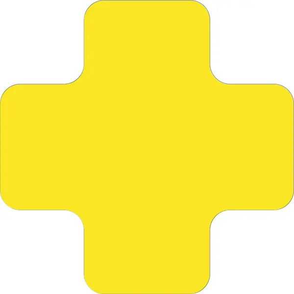 Samolepiace značenie umiestnenia paliet WT-7110 tvar ''X'' – polykarbonát, žltá, 175×175×75 mm, balenie 25 ks