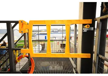 Samouzatváracia bezpečnostná bránka SafeGate – žltá, 560 mm