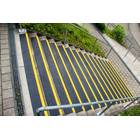 Sklolaminatový protišmykový profil na hranu schodu, GRP Medium – široký, 230×1000×30 mm, tl.3,8 mm, žltý