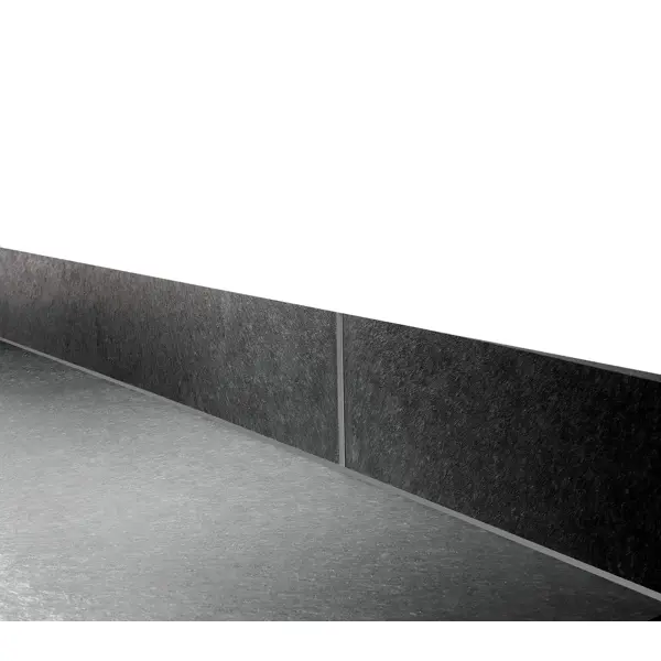 Soklová lišta StandardRecycled z recyklovaného PVC – 1000×80×10 mm, hladký povrch, čierna