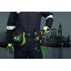 Špirálová upevňovacia šnúra NLG Lanyard, malá – plast, zelená